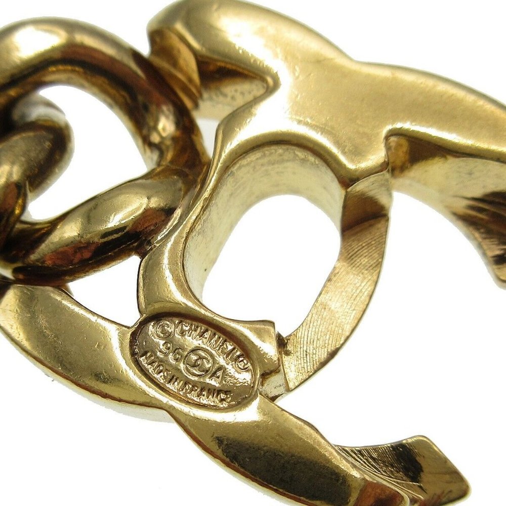Authentic CHANEL CC Turnlock Motif Charm Gold Chain Bracelet 96A Accessories - Picture 3 of 7